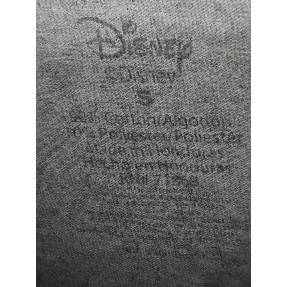 Disney Graphic Tee Womens Small Gray Excellent Mickey Mouse Cropped Raw Hem - Picture 5 of 5